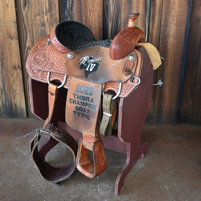 14" USED SLONE SADDLES TEAM ROPING SADDLE Saddles - Used Slone Saddles