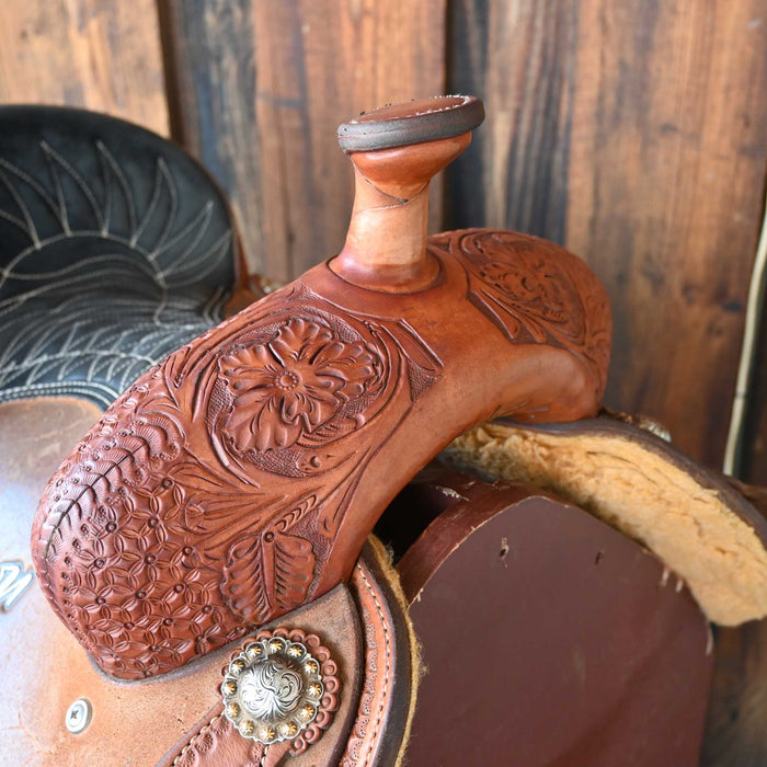 14" USED SLONE SADDLES TEAM ROPING SADDLE Saddles - Used Slone Saddles