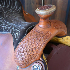 15.5" USED FORT WORTH ROPING SADDLE Saddles Fort Worth Saddle Co.