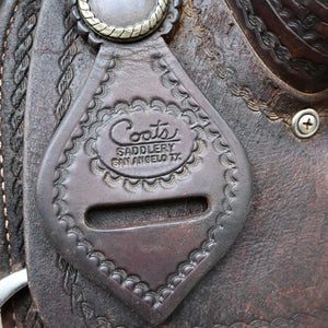14" USED COATS ROPING SADDLE Saddles Coats Saddlery   