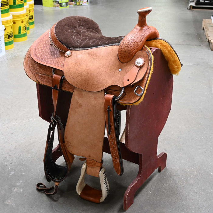 16" BRAZOS RIVER TEAM ROPING SADDLE Saddles - New Brazos River Saddlery