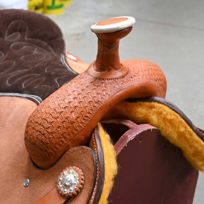 16" BRAZOS RIVER TEAM ROPING SADDLE Saddles - New Brazos River Saddlery