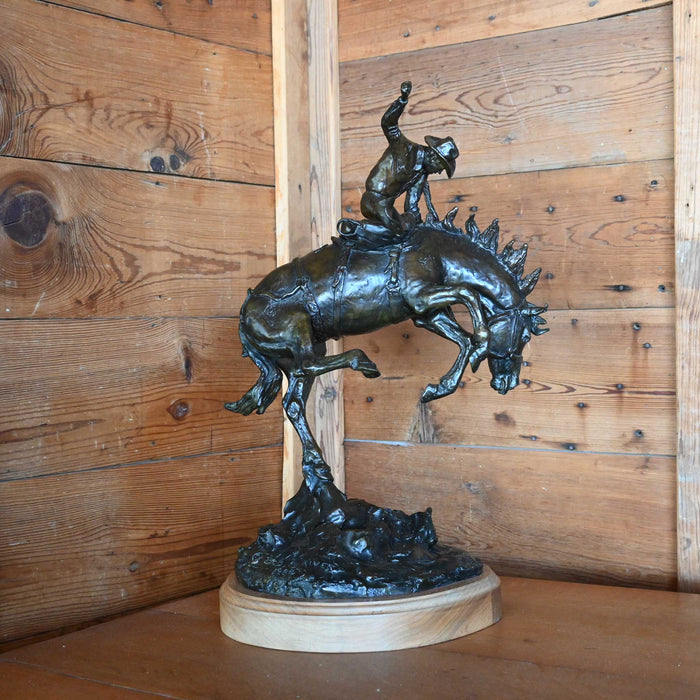 To Ride a Bronc Original Bronze by Bob Schriver