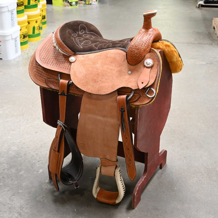 16" BRAZOS RIVER TEAM ROPING SADDLE Saddles - New Brazos River Saddlery