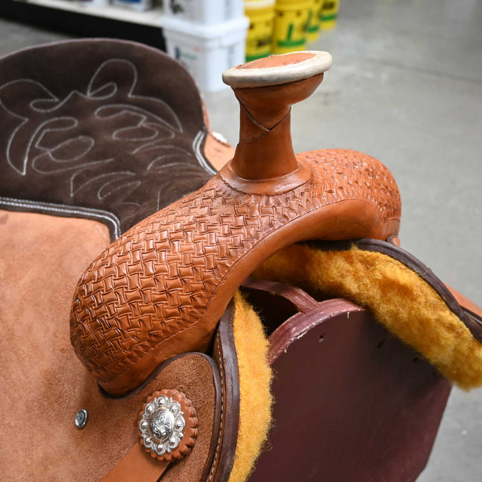 16" BRAZOS RIVER TEAM ROPING SADDLE Saddles - New Brazos River Saddlery