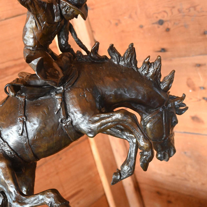 To Ride a Bronc Original Bronze by Bob Schriver