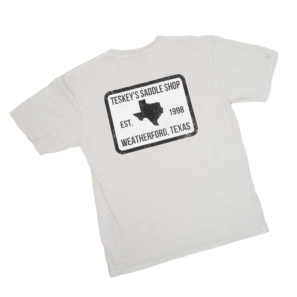 Teskey's Saddle Shop Tee - Cement TESKEY'S GEAR - SS T-Shirts Lakeshirts