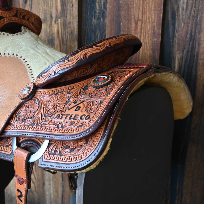 14" USED COWPUNCHER TEAM ROPING SADDLE