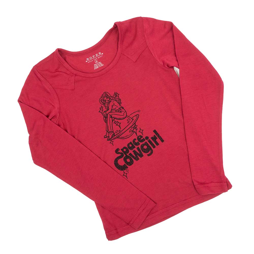 Roper Girl's Emboidery Printed Top KIDS - Girls - Clothing - T-Shirts Roper Apparel & Footwear