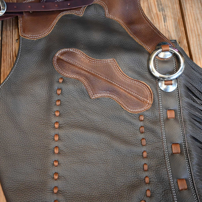 Teskey's X-Large Smooth Chocolate Shotgun Chaps