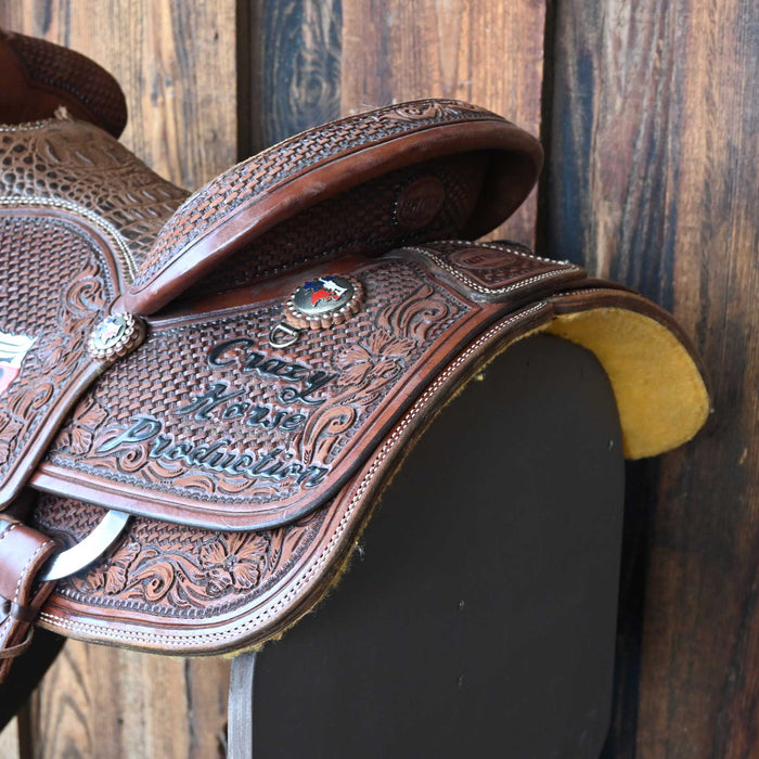 15" USED COWPUNCHER ROPING SADDLE