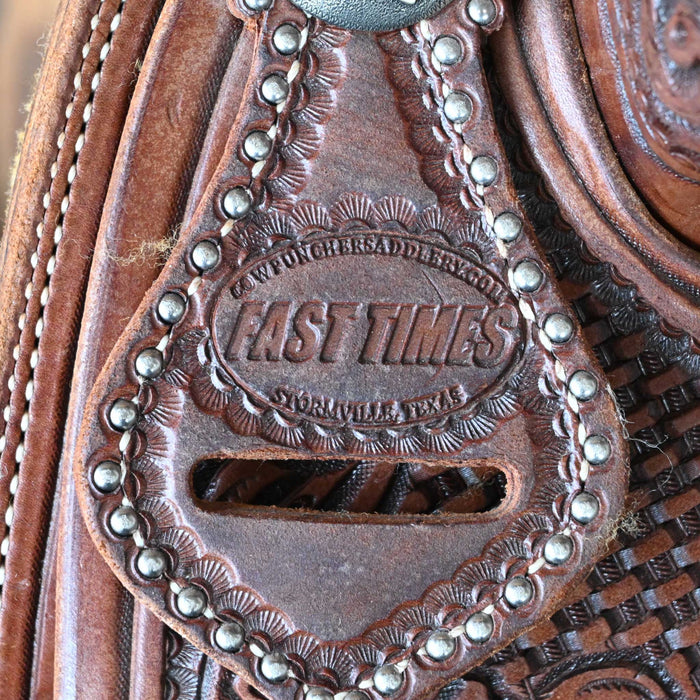15" USED COWPUNCHER ROPING SADDLE