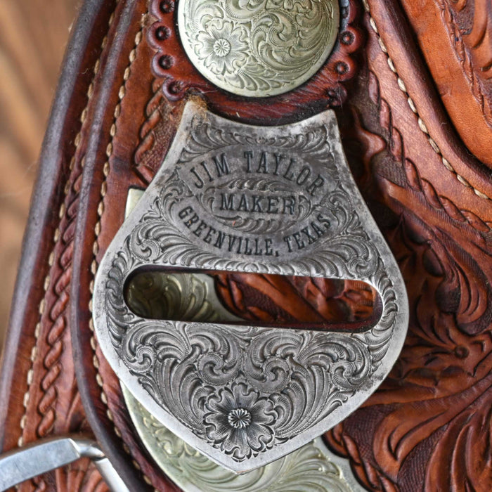 15" USED JIM TAYLOR ROPING SADDLE
