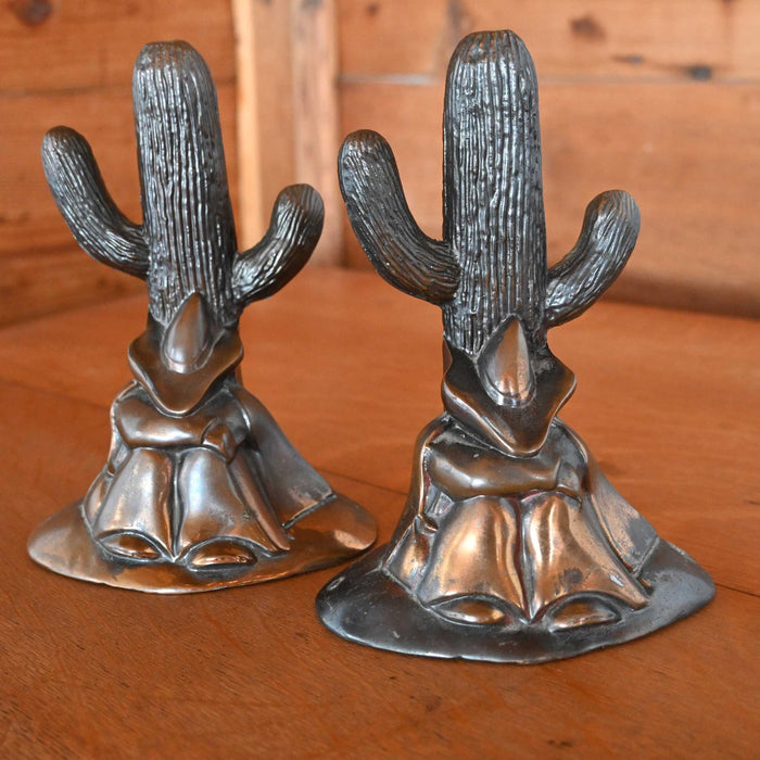 1950's Cowboy Under a Cactus Bookends