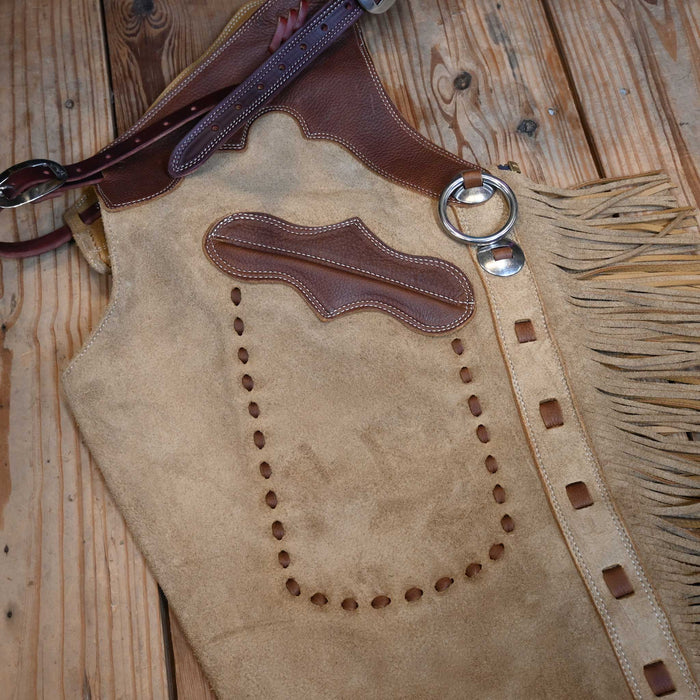 Teskey's X-Large Roughout Tan Shotgun Chaps