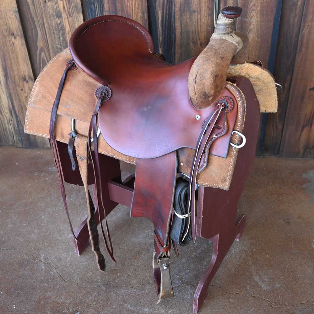 16.5" USED TESKEY'S RANCH CUTTING SADDLE