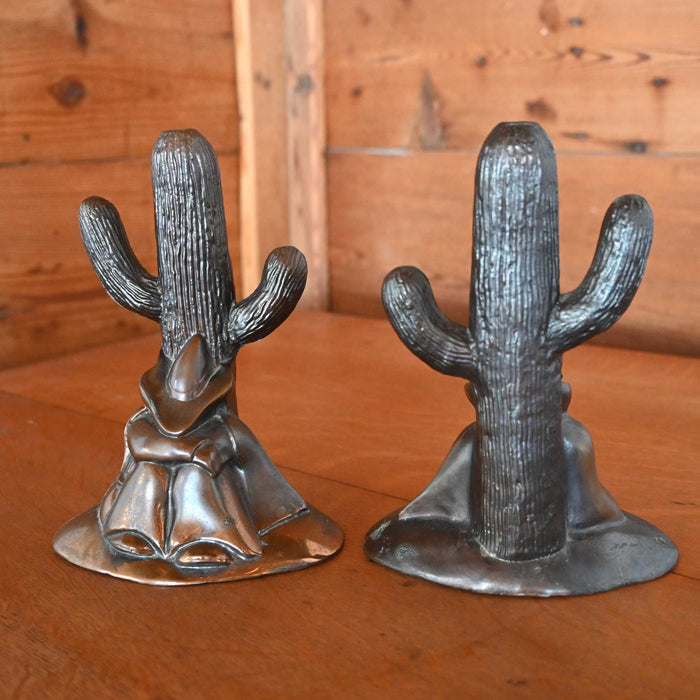 1950's Cowboy Under a Cactus Bookends