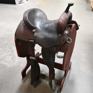 14" USED DOUBLE J POZZI BARREL SADDLE