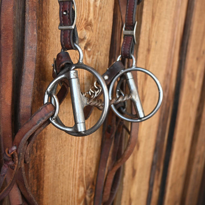 Reinsman Locked O-Ring Twisted Wire Snaffle Bridle Rig Sale Barn Reinsman