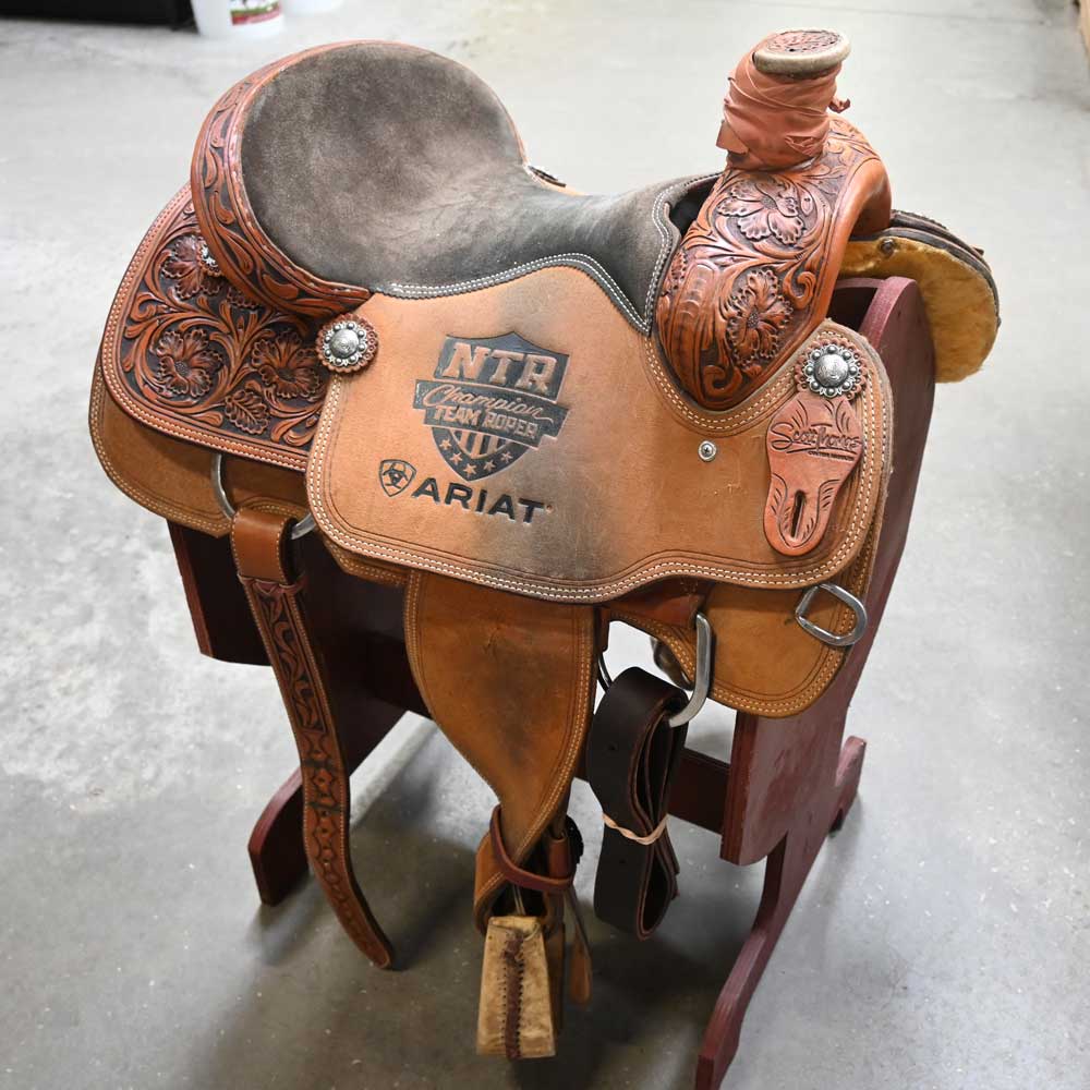 15" USED SCOTT THOMAS TEAM ROPING SADDLE