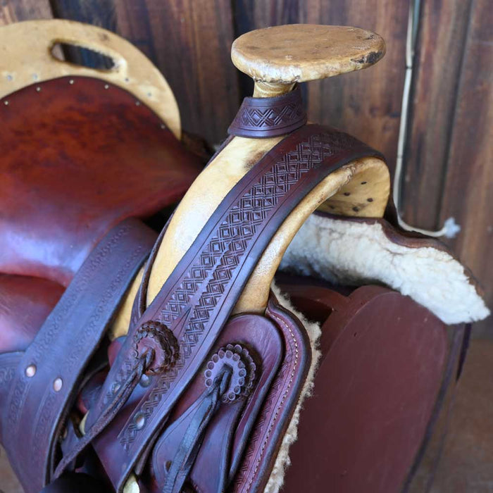 15" USED CLINT MORTENSON MULE SADDLE Saddles - Used Clint Mortenson
