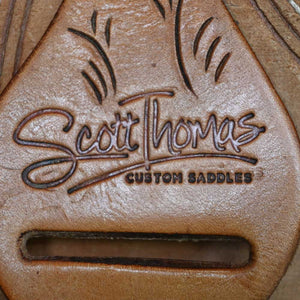 15" USED SCOTT THOMAS TEAM ROPING SADDLE