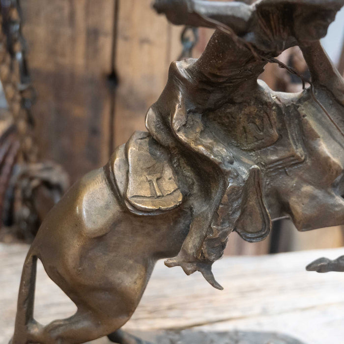 Vintage Bucking Cowboy Bronze Collectibles MISC