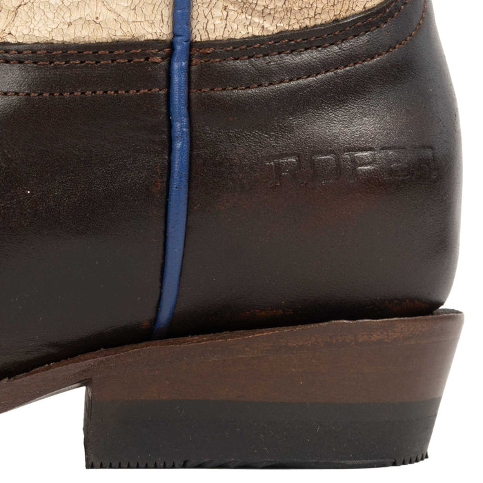 Roper Boy's Cutter Toe Oily Brown Leather Boot