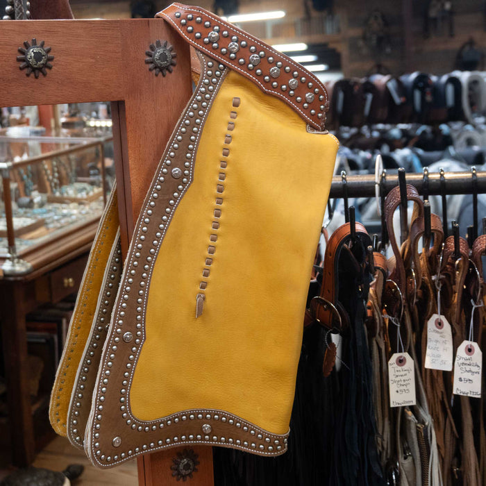 Kid's Chaps Studded Never Worn Cond. Quality leather working pocket Collectibles Vintage