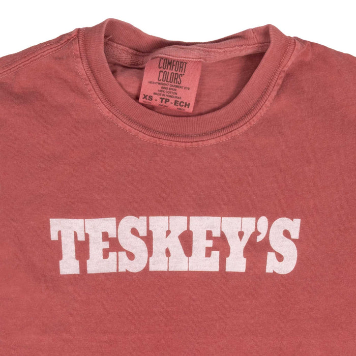 Teskey's Youth Plain Logo Tee - Crimson