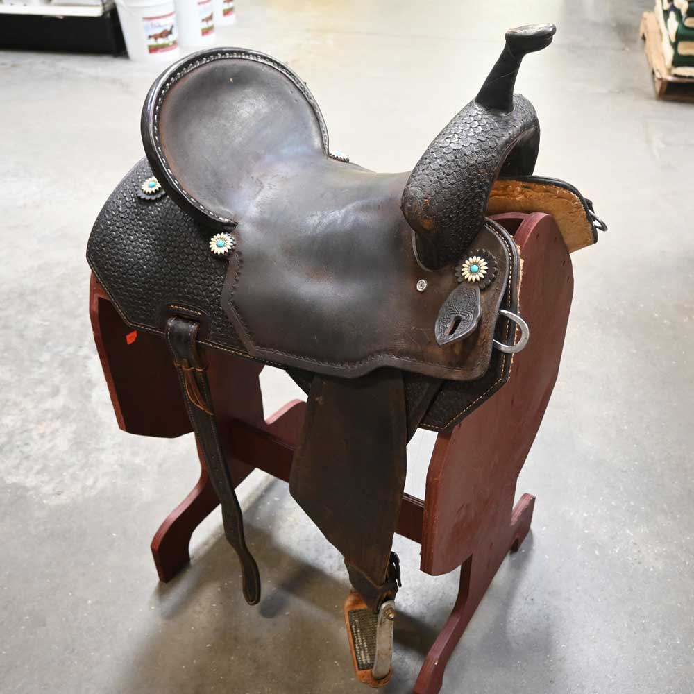 15.5" USED DOUBLE J PURSUIT FLEX BARREL SADDLE