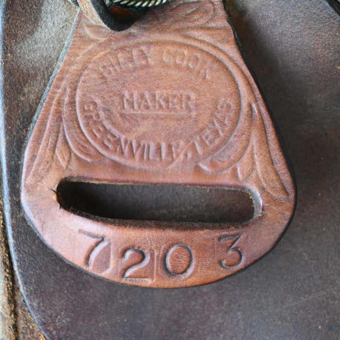 15" USED BILLY COOK TEAM ROPING SADDLE