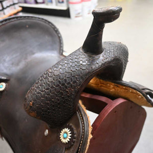 15.5" USED DOUBLE J PURSUIT FLEX BARREL SADDLE