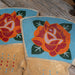 Beautiful Vintage Beaded Gauntlets with Traditional Rose Motiff Collectibles MISC