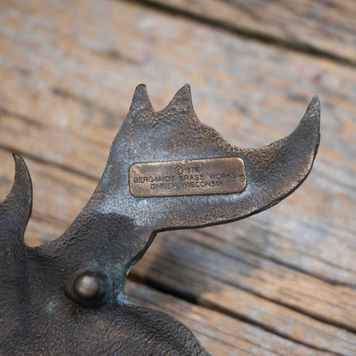 Vintage 1976 Bergamot Brass Works Michigan Moose Buckle ACCESSORIES - Additional Accessories - Buckles Bergamot Brass Works