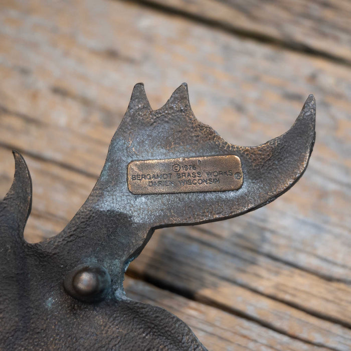 Vintage 1976 Bergamot Brass Works Michigan Moose Buckle ACCESSORIES - Additional Accessories - Buckles Bergamot Brass Works
