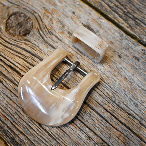 Two Piece Cow Horn Belt Buckle ACCESSORIES - Additional Accessories - Buckles MISC
