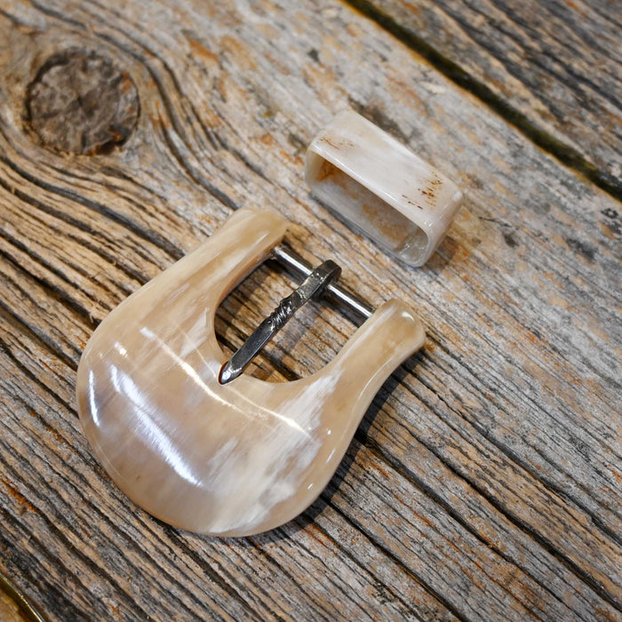 Two Piece Cow Horn Belt Buckle ACCESSORIES - Additional Accessories - Buckles MISC