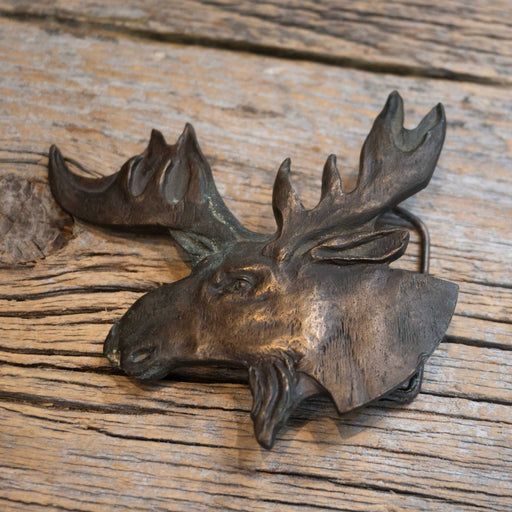 Vintage 1976 Bergamot Brass Works Michigan Moose Buckle ACCESSORIES - Additional Accessories - Buckles Bergamot Brass Works