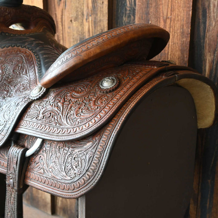 14.5" USED JAY NORDLEY TEAM ROPING SADDLE