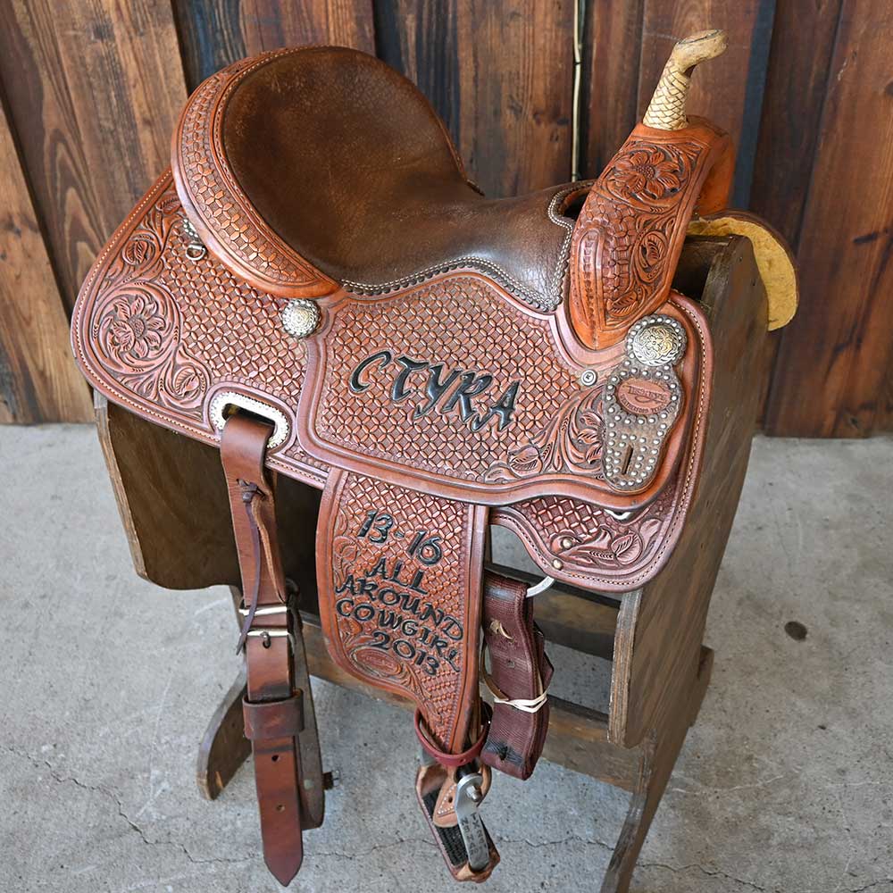 14" USED TESKEY'S BARREL SADDLE Saddles TESKEY'S SADDLERY LLC   