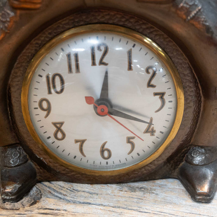 50's Bow-Legged Sheriff Copper Finish Working Clock Collectibles Teskey's