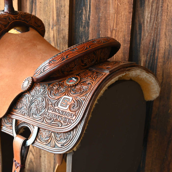 14" USED COWPUNCHER TEAM ROPING SADDLE