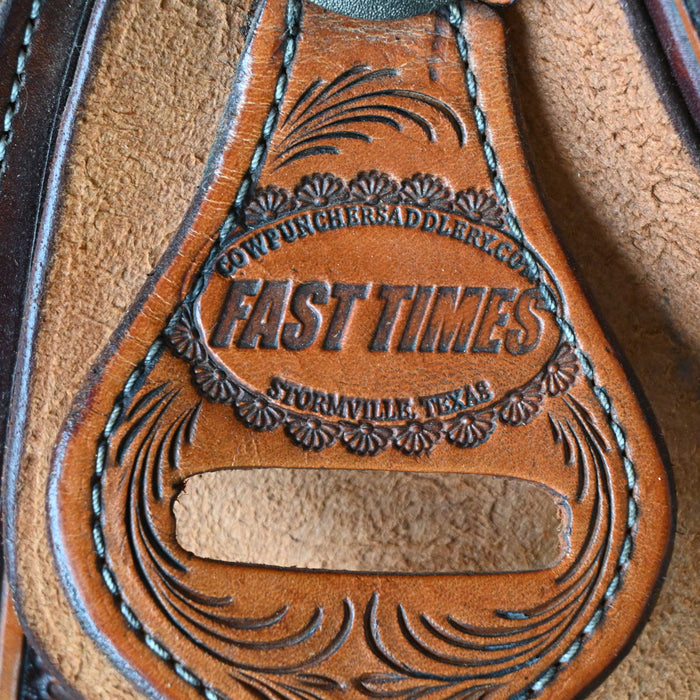 14" USED COWPUNCHER TEAM ROPING SADDLE