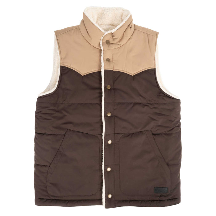 Rock & Roll Denim Men's Berber Lined Puffer Vest