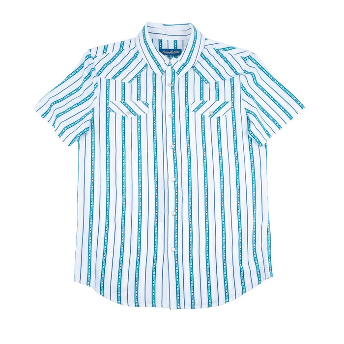 Panhandle Slim Men's Western Turquoise Stripe Snap Shirt MEN - Clothing - Shirts - Short Sleeve Panhandle