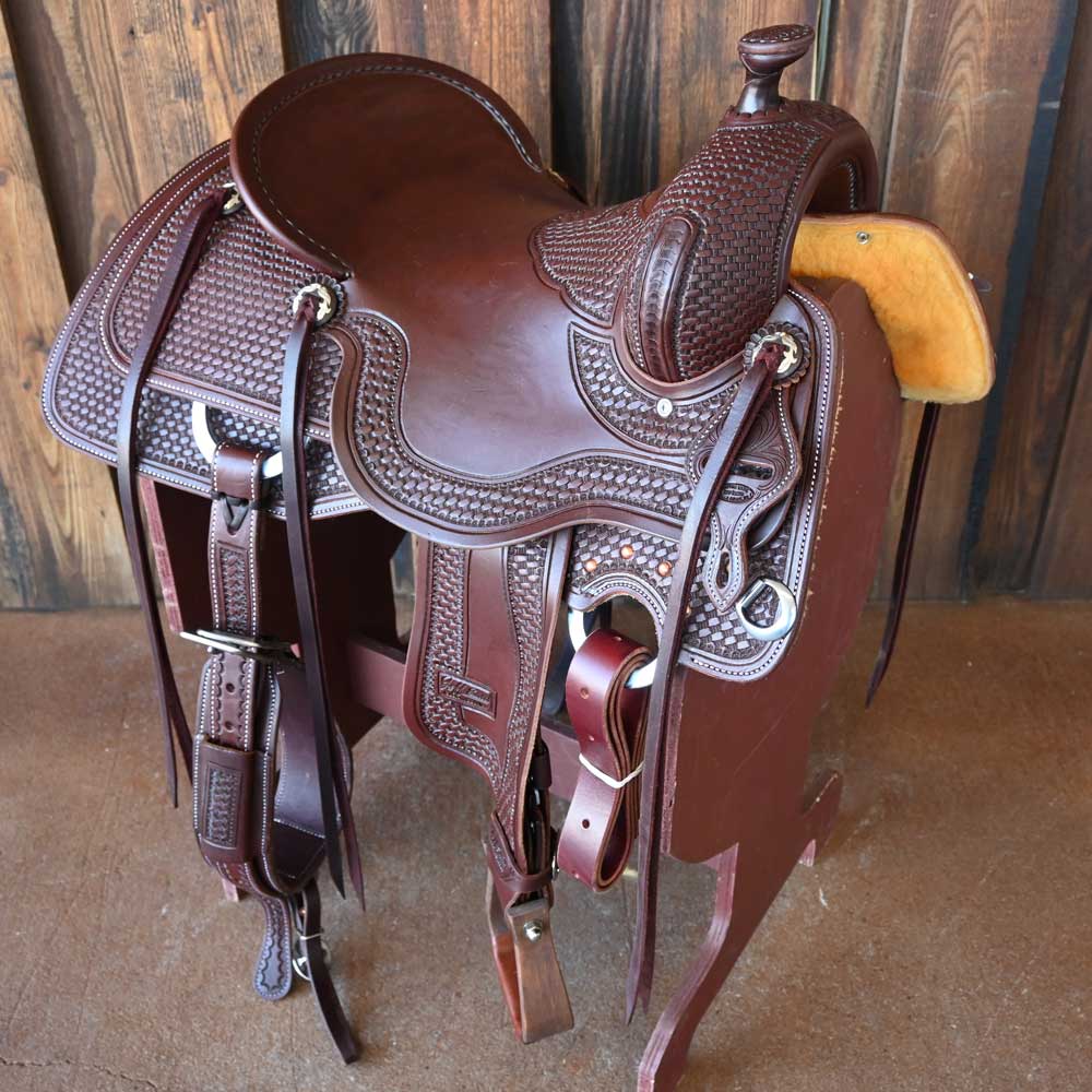 16" JEFF SMITH COW HORSE SADDLE Saddles Jeff Smith