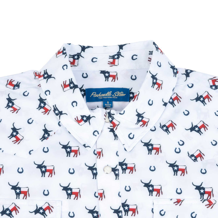 Panhandle Slim Men's Western Longhorn Snap Shirt MEN - Clothing - Shirts - Short Sleeve Panhandle