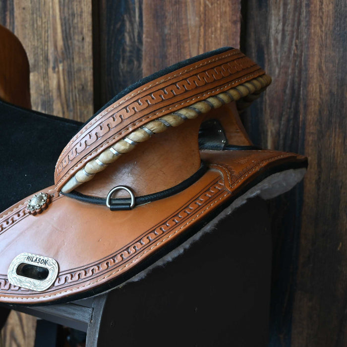 18" USED HILASON TREELESS BARREL SADDLE