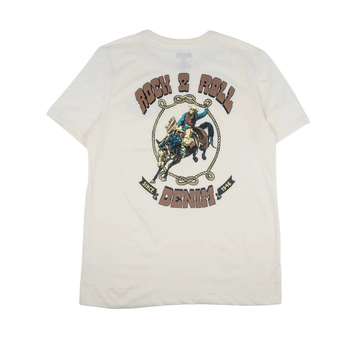 Rock & Roll Denim Men's Bronco Rider Natural Graphic Tee MEN - Clothing - Shirts - Short Sleeve Panhandle